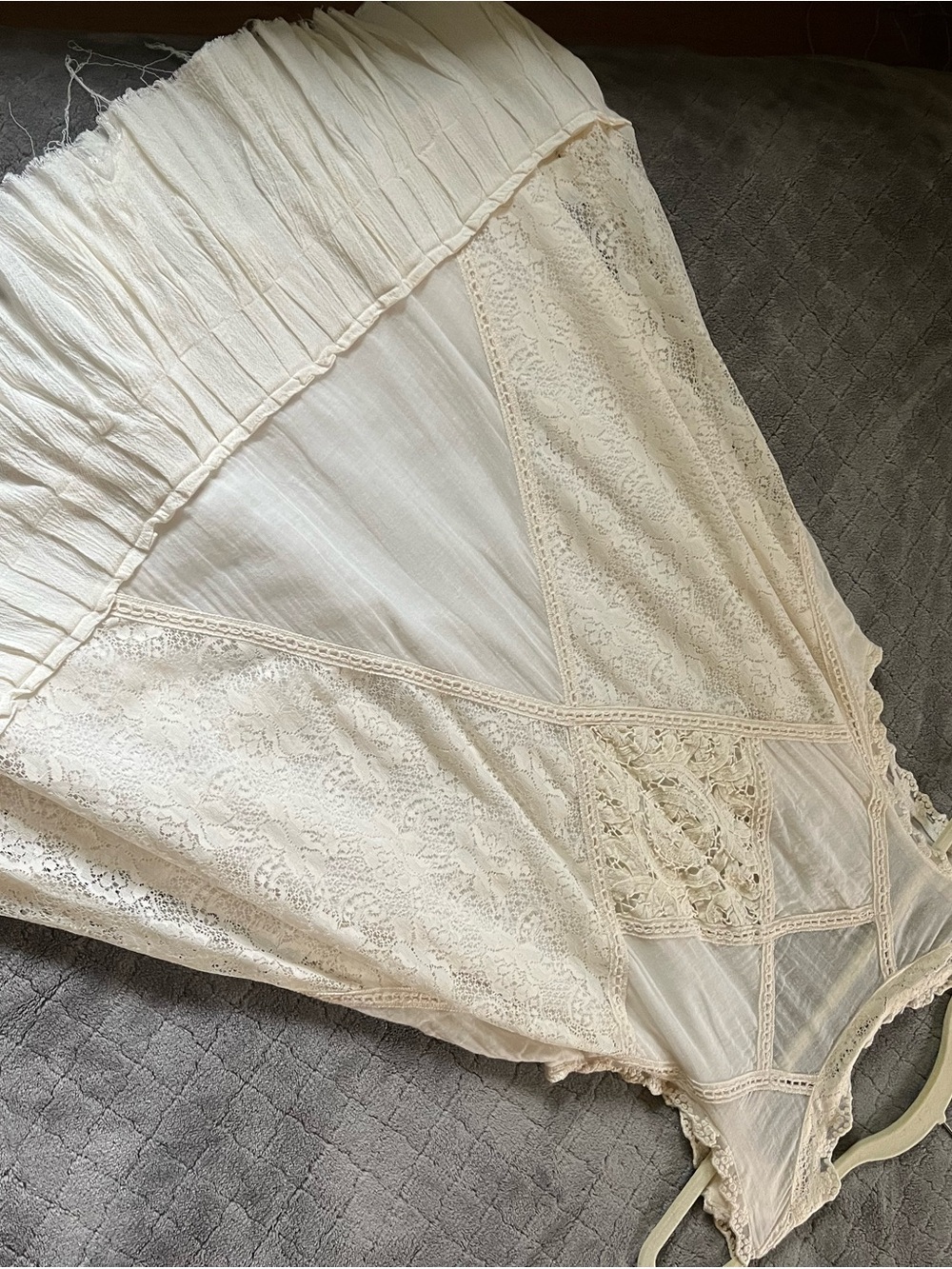 Free People Cream Lace Midi Dress